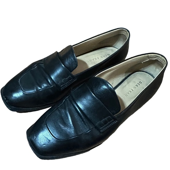 Dear Frances Han Black Leather Loafers Size 37 - Picture 3 of 8